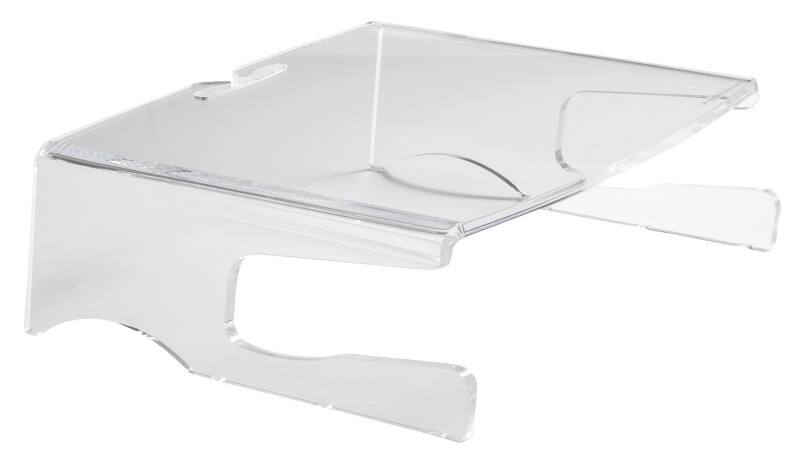 BakkerElkhuizen Q-Riser Monitorständer 365 x 130 x 330 mm Transparent