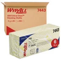 WYPALL Papier-Reinigungstuch X50 420 x 250mm Gelb Packung mit 50 Stück