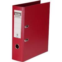 Classeur à levier ELBA Large Rado Plast A4 80 mm Rouge 2 Anneaux 10 497 PVC (Polychlorure de vinyle) Portrait
