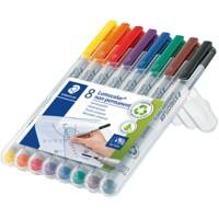 STAEDTLER Lumocolor Folienstifte Mittel Rundspitze Farbig assortiert 8 Stück