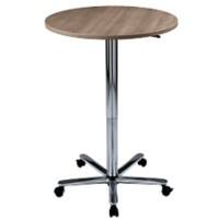 Table debout Hammerbacher Argenté, décor noyer 800 x 720 mm