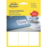 Étiquettes universelles AVERY Zweckform 3329 Blanc 76 x 39 mm 32 Feuilles de 6 Étiquettes