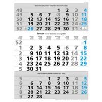 Simplex Wandkalender 3 Monate/1 Seite 2022 Englisch Blau