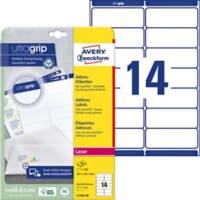 AVERY Zweckform Abziehhilfe QuickPEEL,ultragrip Adressetiketten L7163-40 Selbsthaftend A4 Weiss 99,1 x 38,1 mm 14 Blatt à 40 Etiketten