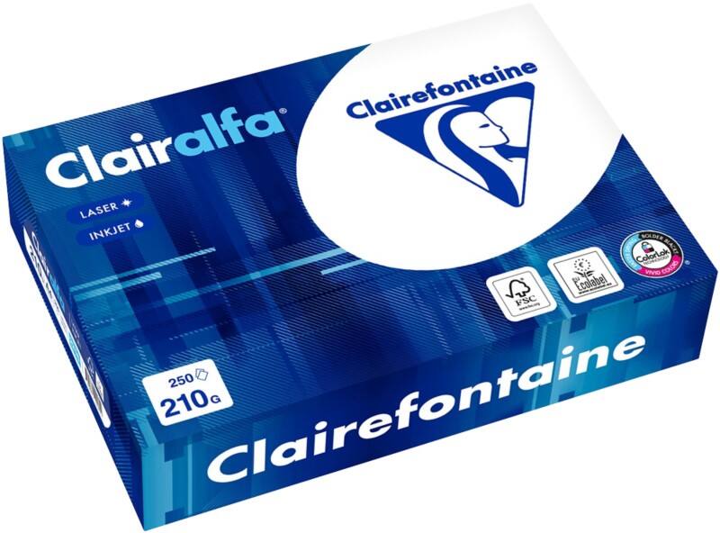 Clairefontaine Clairalfa DIN A4 Druckerpapier Weiß 210 g/m² Glatt 250 Blatt
