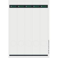 Leitz PC-beschriftbare Selbstklebende Rückenschilder 1688 Lang Für Leitz 1050 Qualitäts-Ordner Hellgrau 39 x 285 mm 125 Stück