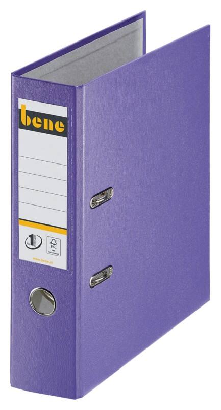 Bene No.1 Power Breit Ordner A4 80 mm Violett 2 Ringe 291400 Kunststoff Hochformat