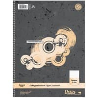 Cahier Ursus Style Style A4 Ligné Reliure en spirale Papier Gris foncé Perforé 160 pages