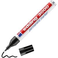 Marqueur permanent edding 3000 Pointe moyenne, ogive 3 mm Noir Rechargeable