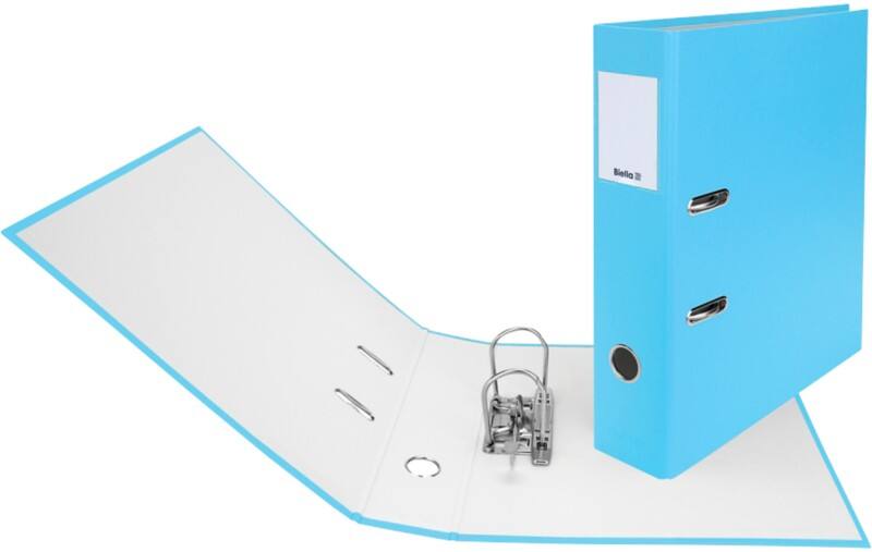 Classeur à levier Biella Large Plasti-Color A4 70 mm Bleu clair 2 Anneaux 10740706U Plastique Portrait