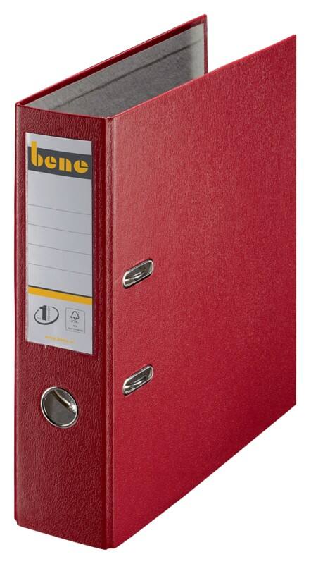 Bene No.1 Power Ordner Breit A4 80 mm Rot 2 Ringe 291400 Kunststoff Hochformat