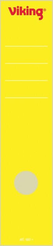 Étiquettes pour dos de classeur Viking Spécial 60 mm Jaune Longues 10 Unités