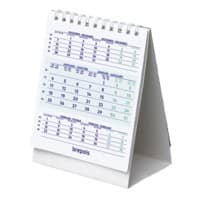 Brepols Schreibtisch-Kalender 2026 3 Monate / 1 Seite Englisch 10,5 (B) x 0,4 (T) x 13 (H) cm Weiß