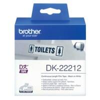 Rouleau d'étiquettes Brother QL Authentique DK-22212 DK-22212 Autocollantes Noir sur Blanc 62 x 62 mm
