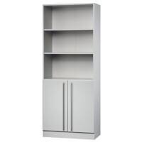 Armoire de classement Hammerbacher Matrix Aggloméré recouvert de résine de mélamine 4 étagères Gris clair 800 x 420 x 2004 mm