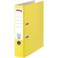 Viking Ordner A4 hoch 75 mm Gelb 2 Ringe PP (Polypropylen) Matt Hochformat