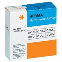 Étiquettes numéros HERMA 4886 Adhésif Rouge 10 x 22 mm 1000 Unités