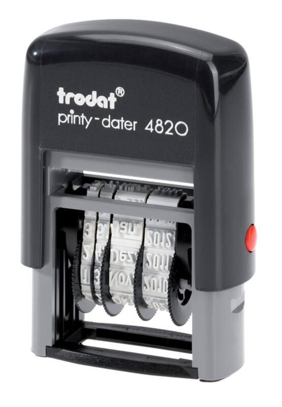 Tampon dateur Printy Trodat 4820 Noir 7 x 3,1 x 9,9 cm