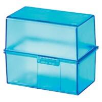 HAN Karteikartenbox DIN A7 300 Karten Blau, Transparent 12,1 x 7,4 x 10,1 cm