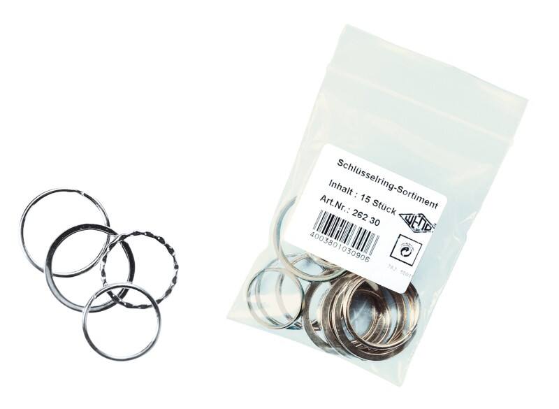 WEDO Schlüsselringe Silber 15 Stück