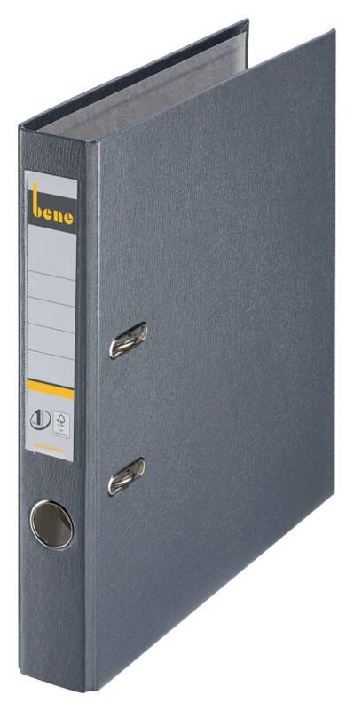 Bene No.1 Power Ordner Schmal A4 52 mm Grau 2 Ringe 291600 Kunststoff Hochformat