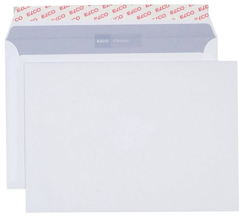 Enveloppes Elco Classic Sans fenêtre C5 229 (l) x 162 (h) mm Bande adhésive Blanc 100 g/m² 500 Unités