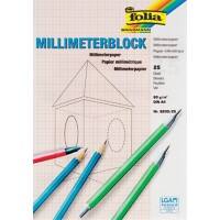Folia A4 Millimeterblock Weiss 80 g/m² 25 Blatt