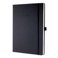 Sigel Conceptum A4 Fallgebunden Schwarz Hardcover-Notizbuch Liniert 97 Blatt