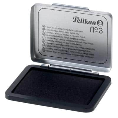 Coussin encreur Pelikan Tampons encreurs avec boîtier en métal Noir 7 x 5 cm pour