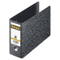 Classeur à levier Bene 91900 pour formats spéciaux Marbré 75 mm Panneau dur A5 Paysage Noir