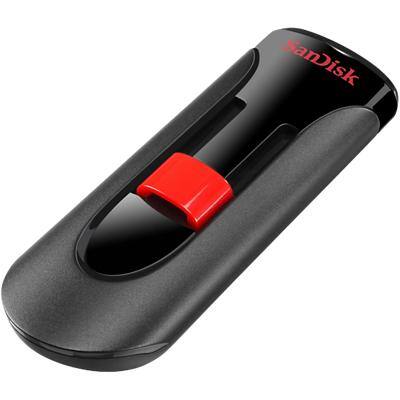 SanDisk USB 2.0 USB-Stick Cruzer Glide 128 GB Schwarz, Rot