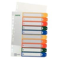 Intercalaires imprimables Leitz 1293 A4 Maxi multicolore 10 onglets 11 trous polypropylène 1 à 10