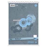 Bloc-notes Ursus Style A4 Ligné Agrafées Papier Gris Perforé 50 Feuilles