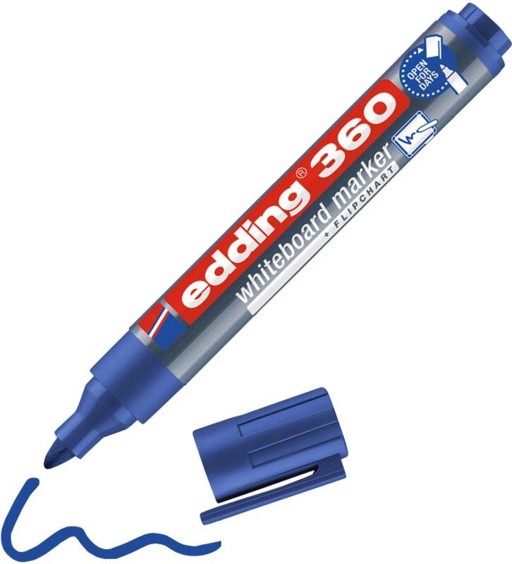 edding 360 Non-permanent Whiteboard-Marker Blau Mittel Rundspitze 1,5 - 3 mm