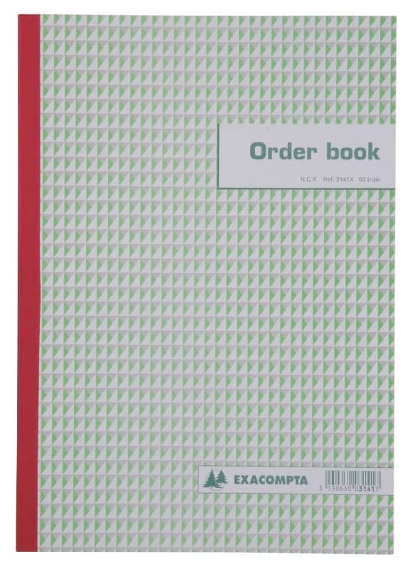 Carnet de commandes autocopiant Exacompta 3141X triplicata Blanc, vert Ligné 21 x 29,7 cm 25 feuilles