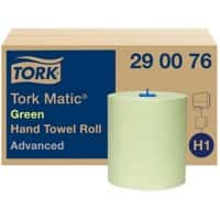 Rouleau d'essuie-mains Tork Paper H1 Matic Advanced 210 x 15 000 mm Vert Lot de 6