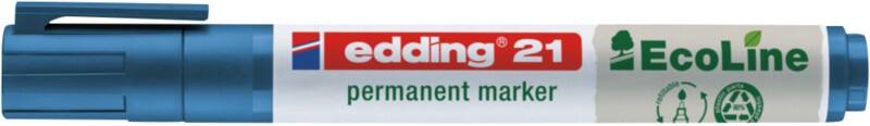 edding 21 Permanentmarker  Mittel Rundspitze 1,5 - 3 mm Blau Wasserbeständig