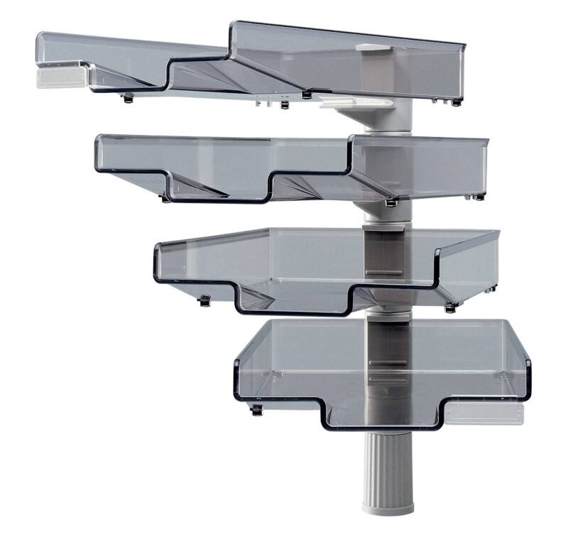 Hansa Ablagefächercher DIN A4 Kunststoff Transparent Lichtgrau 20,5 cm