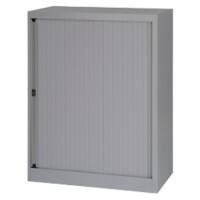 Armoire basse à portes rideaux Bisley Euro Gris clair 800 x 430 x 1'029 mm