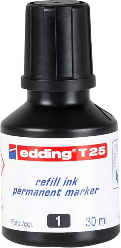 edding Nachfülltinte Schwarz T25 30 ml