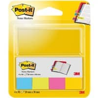 Index repositionnables Post-it Assortiment 20 x 38 mm 50 x 4 unités