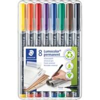 STAEDTLER Lumocolor Universal Lumocolor Rundspitze Marker Extra Fein Rundspitze 0,4 mm Farbig assortiert Nachfüllbar 8 Stück