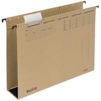 Leitz ALPHA Hängesammler 1946 A4 Mit Hartpappeboden U-Base 60 mm 320 g/m² Naturbraun 100% Recycelter Natron-Karton 25 Stück