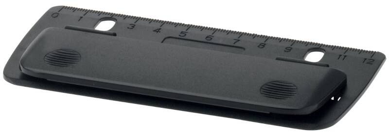 WEDO 2 Löcher Taschenlocher Metall 3 Blatt 67801 Schwarz