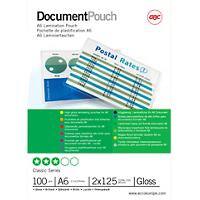 Pochette de plastification Document GBC A6 Brillant 125 microns (2 x 125) Transparent 100 Unités