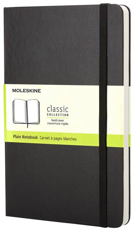 Cahier MOLESKINE A5 Page blanche Dos en carton collé Noir Non perforé 240 pages