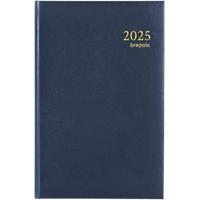 Brepols Buchkalender 2025 A5 1 Woche / 2 Seiten Deutsch, Englisch, Französisch, Italienisch, Niederländisch, Spanisch Blau