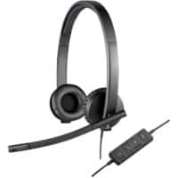 Casque audio Logitech H570E Avec fil Stéréo Antibruit serre-tête avec microphone Noir