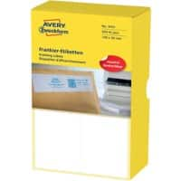 Étiquettes d'affranchissement Franking AVERY Zweckform 3441 Blanc 128 x 38 mm 250 Feuilles de 2 Étiquettes