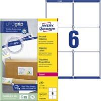 AVERY Zweckform Versandetiketten L7166-100 Ultragrip Weiss DIN A4 99,1 x 93,1 mm 100 Blatt à 6 Etiketten